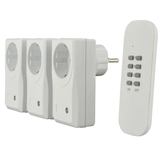 Priza cu telecomanda Unitec 48110, 1000 W, set 3 prize, interior