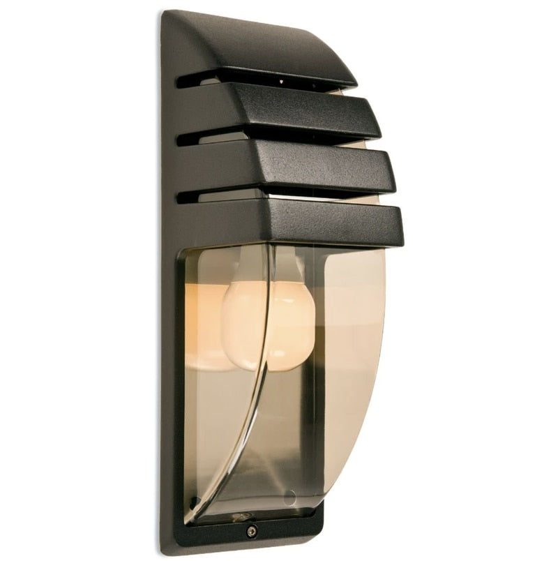 Aplica exterior, 1 x E27, negru, modern, IP44, max 42W, 220V, 25.000 ore viata medie