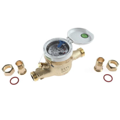 Contor apa rece, Zenner MNK, multijet, racord 3/4 inch, 30 grade maxim, presiune 16 bar, 1 kg, 105 mm inaltime, 5 mc / h, Diametru 20 mm