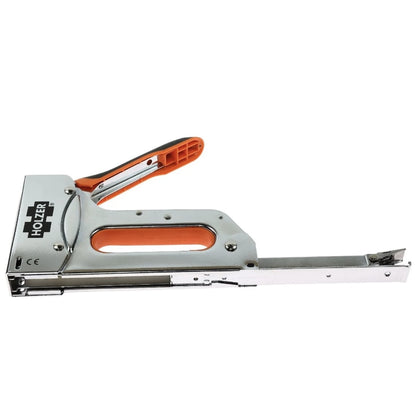 Capsator manual, Holzer, metal, 2 in 1, folosit pentru prinderea materialelor textile, folii, panouri subtiri sau alte aplicatii de fixare, robusta, rezistenta, 0.8 kg, manevrare usoara, capse, cuie