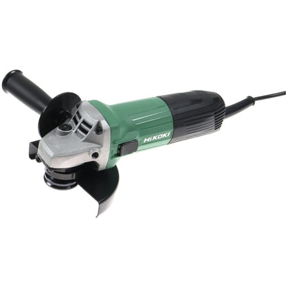 Polizor unghiular Hikoki, 600 W, 11500 rpm, 125 mm, greutate redusa 1.8 kg, finisarea pieselor din otel, bronz sau aluminiu, aparatoare disc, maner lateral, 230 V, Sistem de blocare