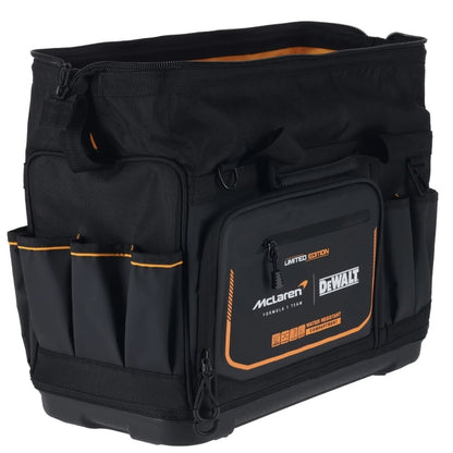 Geanta pentru scule, din material textil, DeWalt, 33 spatii depozitare, profesional 508 x 290 x 310 mm, 2.3 kg, include curea umar si manere, material textil premium, pentru santiere, ateliere