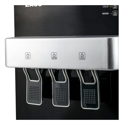 Dozator de apa Zass, putere incalzire 550 W, putere racire 50 W, indicatoare LED pentru apa calda si rece, termostat automat, negru, bidon superior 11 / 19 l, silentios, simplu, tava colectare apa