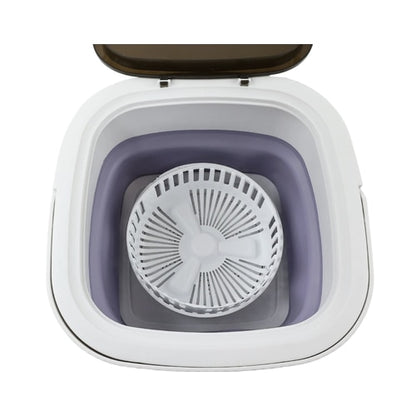 Masina de spalat semiautomata portabila, Paxton, cu storcator, 10 litri, alb, ideala pentru locuinte mici, camere de camin, apartamente de inchiriat sau vacanta, 230 V, plastic durabil