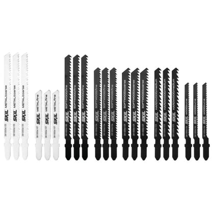 Panza fierastrau vertical, pentru metal, Skil, set 21 bucati, pentru fierastraul vertical, la taierea diverselor materiale: lemn, metale, plastic, tip prindere T