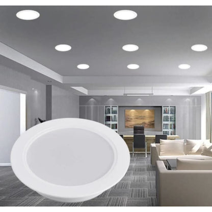 Spot LED incastrat Hoff, 12 W, 1380 lm, lumina neutra, 4000K alb, diametru 14.5 cm, rotund, 20.000 ore dura viata medie, 220V