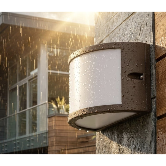 Aplica exterior LED Smarter, 10 W, 655 lm, lumina calda, gri, IP54, 220V