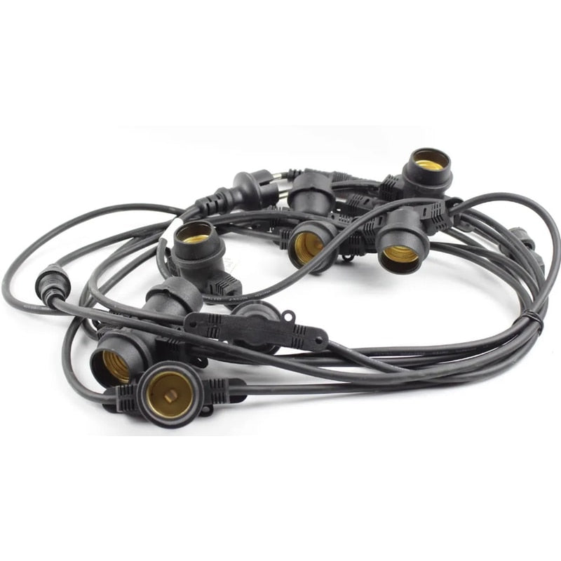 Ghirlanda luminoasa Hoff, interior si exterior, IP 65, 10 becuri E27, lungime 6 metri total