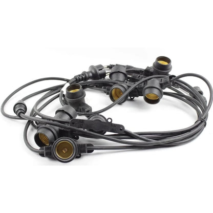 Ghirlanda luminoasa Hoff, interior si exterior, IP 65, 10 becuri E27, lungime 6 metri total