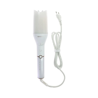 Ondulator de par, Paxton, 29 W, invelis ceramic, 3 trepte de temperatura, temperatura maxima 210 grade, durata reglabila de ondulare, functie ionizare, design dublu anti arsuri, protectie anti incurcare, oprire automata, alb