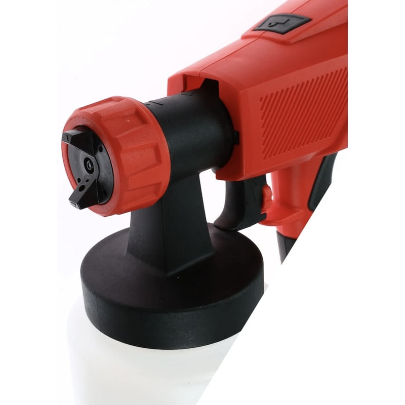 Pistol de vopsit Panzer, 450 W, 800 ml, 500 ml/min, include 2 duze, 230V, Vascozitate maxima 50 din/sec, Utilizare vopsele pe baza de solventi si apa, grunduri, lacuri, pompare 500 ml / min