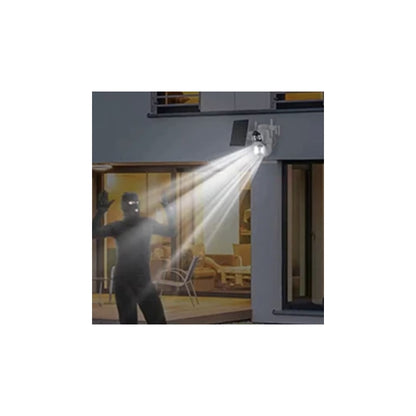 Camera de supraveghere smart, inteligenta PNI, 2MP si 2MP, Full HD, SIM 4G, IP66, panou solar 5.5 W, acumulator 8000 mAh, microfon, difuzor, Pan Tilt, alb, exterior