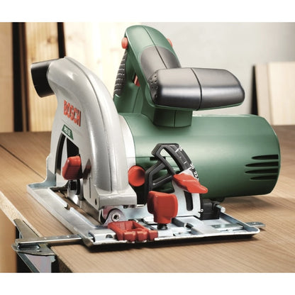 Fierastrau circular Bosch PKS, pentru taiere lemn, 1200 W, 5600 rpm, diametru panza 160mm, diametru alezaj 20 mm, 3.9 kg, protectie II, talpa 153 x 288 mm, 38 mm taiere la 45 grade, 55 mm la 90 grade