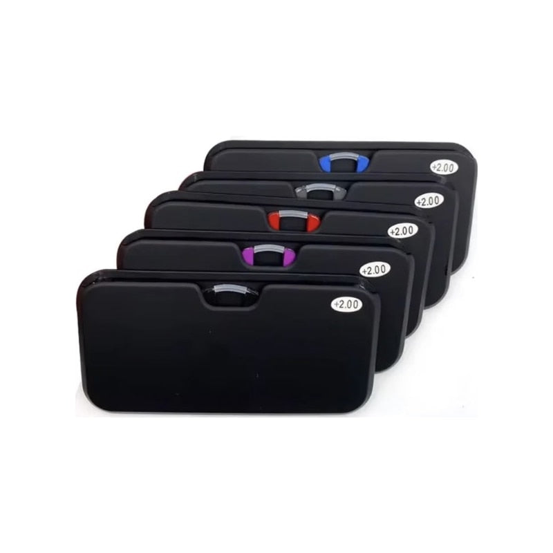 Ochelarii de citit fara brate, moderni, compacti, portabili, citit rapid oriunde te afli, dioptrie +1.00, fixare direct pe nas, negru, lipit pe spatele telefonului, calitate superioara, brand NETERRA