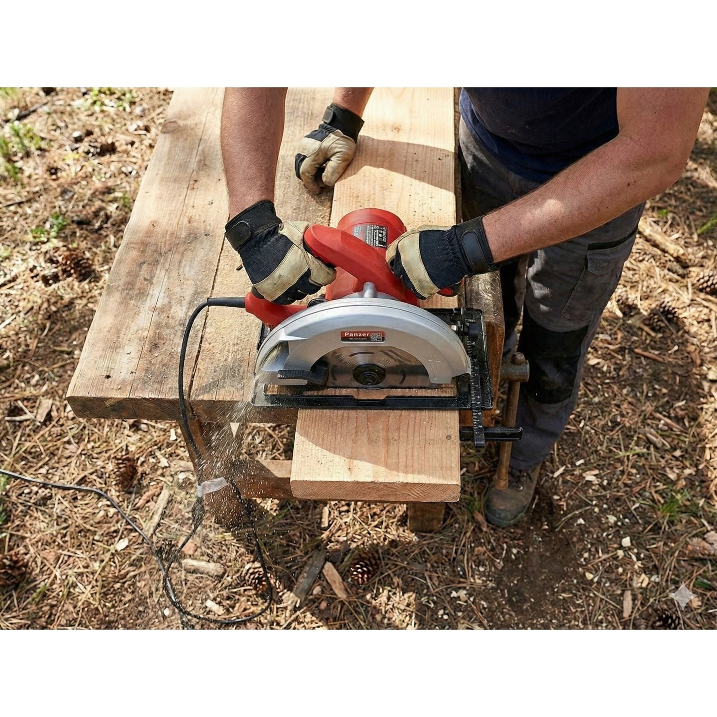 Fierastrau circular, Panzer FC-15-190AX, 1500 W, 4500 rpm, adancime mare de taiere, alimentat retea priza, 190 mm