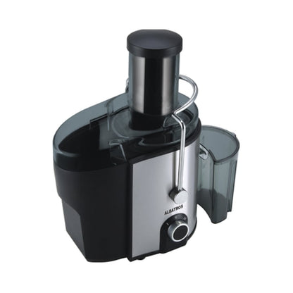 Storcator de fructe si legume Albatros 1000, 1000 W, 2 viteze, recipient pulpa 1.6 l, recipient suc 0.75 l, accesoriu impingere, negru cu argintiu