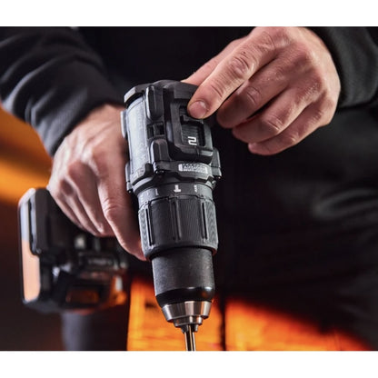 Masina de gaurit si insurubat, cu percutie, cu 2 acumulatori, 18 V, 4 Ah, DeWalt McLaren, profesionala, 2000 rpm, mandrina rapida, motor fara perii, mandrina 13 mm, 55 mm lemn si 13 mm in metal
