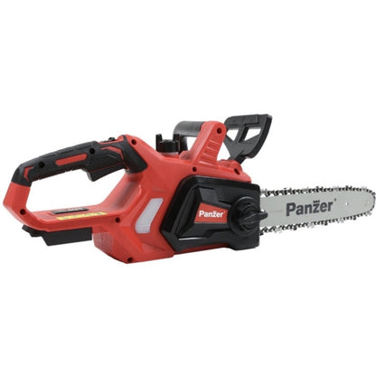 Fierastrau electric cu lant Panzer, acumulator 18 V, fara fir, 2600 rpm, lungime sine 30, 5 cm, rosu-negru