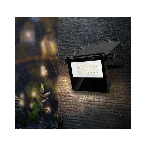 Proiector solar LED Hoff, 20 W, 1800 lm, negru, cu senzor de miscare, IP65, 210x140x40mm, 20.000 ore, autonomie 20 de ore