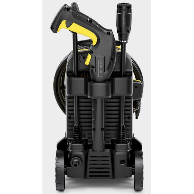 Aparat de spalat cu presiune, Karcher, 1800 W, 30 mc/h, 130 Bar max, 420 l/h max, 40 grade max, maner telescopic, furtun aspirare detergent, IPX5, 6.3 kg, 230V, mobil pe roti, accesorii incluse