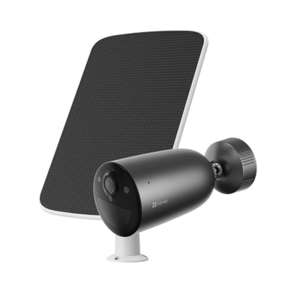 Camera de supraveghere smart, inteligenta EZVIZ, cu panou solar 4.2 W, 3MP, 2K, 4G cartela SIM fara WIFI, microfon, difuzor, negru, exterior, IP65