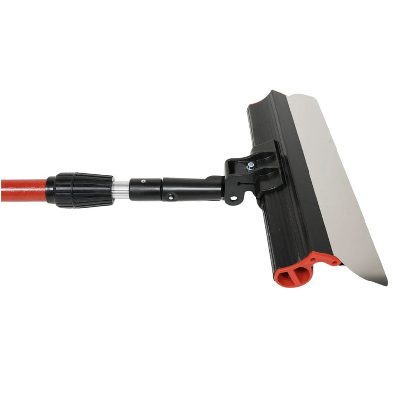 Gletiera Holzer, PVC, set 4 buc otel + maner adaptor PVC + maner telescopic 1.2 m + valiza, pentru finisarea tencuielii, netezirea precisa si uniforma a suprafetelor, fara zgarieturi si denivelari