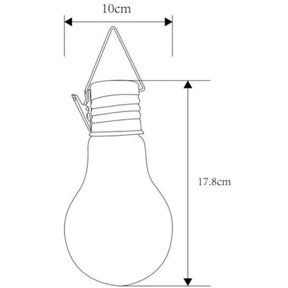 Lampa solara Hoff, cu bec LED, plastic si sticla, inaltime 25.5 cm, exterior, IP44, cu carlig, lumina ambientala