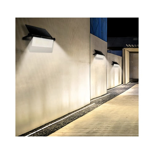 Proiector solar LED Hoff, 20 W, 1800 lm, negru, cu senzor de miscare, IP65, 210x140x40mm, 20.000 ore, autonomie 20 de ore