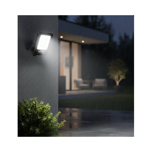 Proiector LED Hoff, 150 W, 16500 lm, lumina rece, IP65, 6500K, 220V, 0.3 m cablu, protectie exterior, lumineaza la 15 m distanta proiectie, aluminiu, 25.000 ore functionare