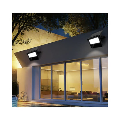 Proiector solar LED Hoff, 20 W, 1800 lm, negru, cu senzor de miscare, IP65, 210x140x40mm, 20.000 ore, autonomie 20 de ore