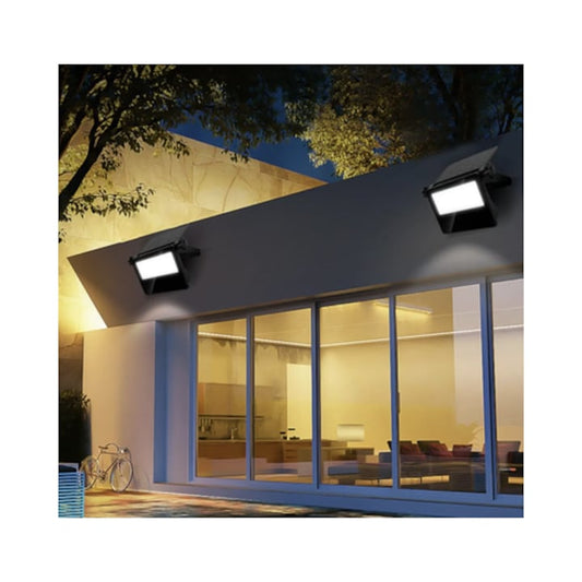 Proiector solar LED Hoff, 20 W, 1800 lm, negru, cu senzor de miscare, IP65, 210x140x40mm, 20.000 ore, autonomie 20 de ore