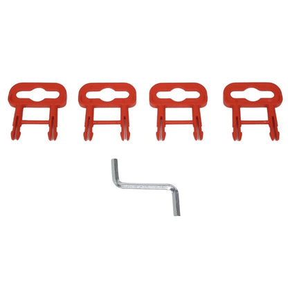 Gletiera Holzer, PVC, set 4 buc otel + maner adaptor PVC + maner telescopic 1.2 m + valiza, pentru finisarea tencuielii, netezirea precisa si uniforma a suprafetelor, fara zgarieturi si denivelari