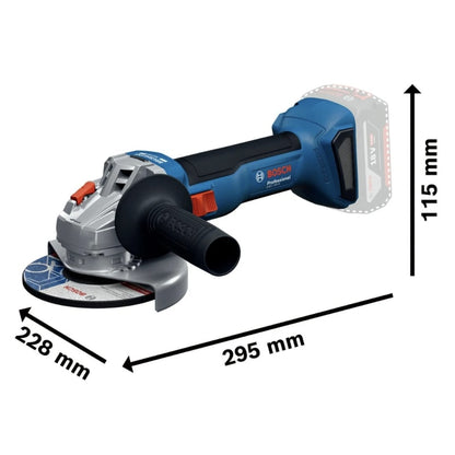 Set scule 2 in 1 cu acumulator, Bosch Profesional, masina de gaurit si insurubat cu percutie + polizor unghiular, taiere, gaurire, insurubare, slefuire, 2 acumulatori inclusi, 18 V, 4 Ah, cu geanta