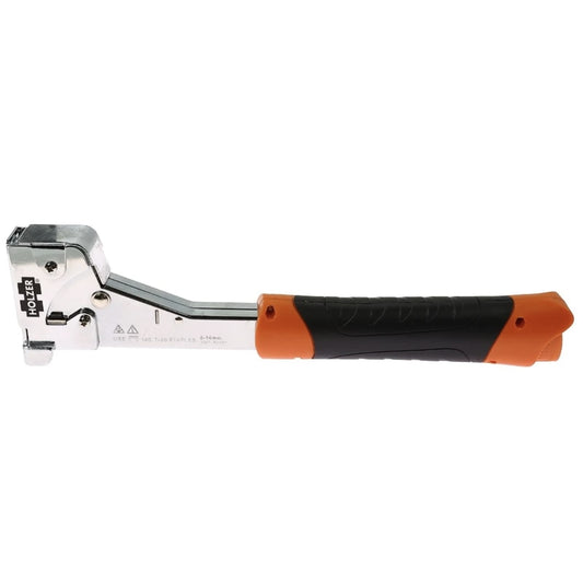 Capsator manual, Holzer, din metal, tip ciocan, Compatibilitate capse 6 - 14 mm, ofera stabilitate, pentru amenajari si constructii usoare, fixarea foliilor, izolatiilor, materialelor textile