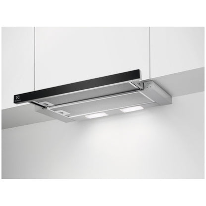 Hota telescopica incorporabila Electrolux, Putere de absorbtie 410 mc/h, 1 motor, 60 cm, Negru