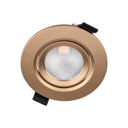 Spot LED incastrat PT 08 70423, 6.5W, lumina neutra, orientabil, auriu mat