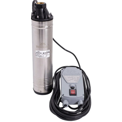 Pompa submersibila apa curata Wasserkonig, 900 W, carcasa inox, 2.7 mc/h, H max. 52 m, IP58, include pompa, panou comanda, cablu alimentare 10 m, clasa izolare B, bronz, 9kg, 35 grade, 52 m inaltime