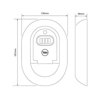 Cutie de siguranta pentru chei Yale, otel, acces cu cifru, gri metalic, 17.8x13x3.9 cm, 640g, pe perete