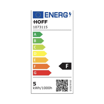 Veioza LED Hoff Box cu display, 4.5 W, 450 lm, lumina neutra, dimabil, afisare temperatura, ceas, data, alarma, alb, modern