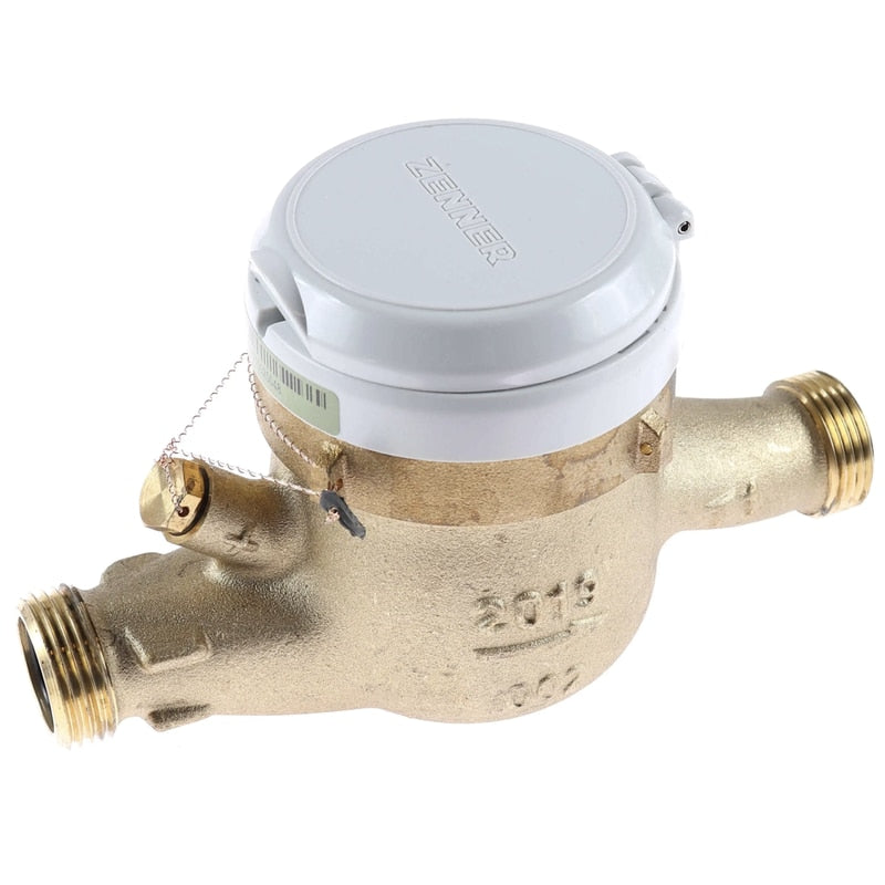 Contor apa rece, Zenner MNK, multijet, racord 3/4 inch, 30 grade maxim, presiune 16 bar, 1 kg, 105 mm inaltime, 5 mc / h, Diametru 20 mm