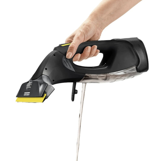 Aspirator geamuri Karcher, aspirare umeda, acumulator, 0.1 l, negru, acumulator 3 ore incarcare, 35 min functionare, compact, silentios, 10W, 230V, 1.2 kg, 12.5 x 28 x 32.5 cm