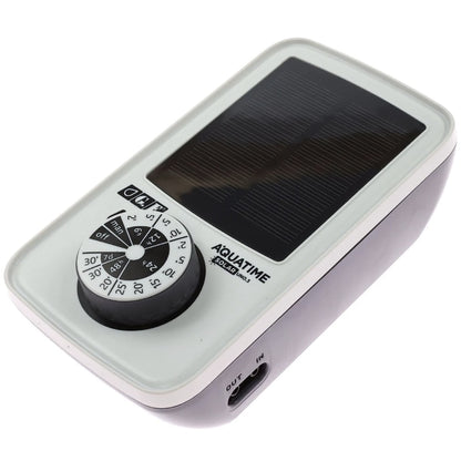 Kit pentru irigatii prin picurare GF Aquatime, cu programator solar, furtun + accesorii, plastic, furtun 4 x 6 mm, 20 picuratoare, 2 l/h, rola 20 m, set, irigarea eficienta, ecologica a 20 ghivece