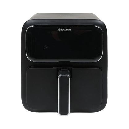 Friteuza cu aer cald, airfryer, Paxton, 1400 W, 4 litri, 8 programe, timer, afisaj digital tactil, termostat reglabil, interval temperatura de la 80 la 200 grade, negru, 5 kg, 1m