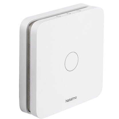 Detector monoxid de carbon Netatmo, alarma 85 db, Wi-Fi, alimentare baterii, alb, rezista de la -10 la +40 grade, 85 dB, Baterii incluse durata 10 ani, 3V, include suport perete, 2 suruburi, 2 ancore