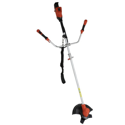 Coasa electrica Panzer, 30 cm, alimentare pe 2 acumulatori neinclusi de 18 V, 7500 rpm maxim, motor durabil, puternic si silentios, 3.55 kg, 96 dB, include Curea de umar, diametru de taiere 25.5 cm