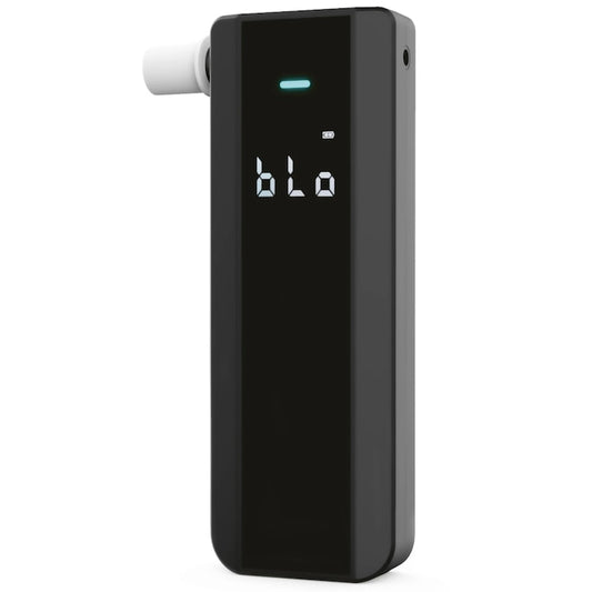 Etilotest portabil, tester alcoolemie, ecran, alarma sonora si luminoasa, alimentare 2 baterii AA, 125 x 45 x 19 mm, 73g