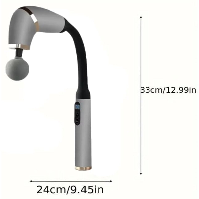 Pistolul electric de masaj muscular cu percutie este, modern, relaxare musculare, recuperarii efort fizic, 4 in 1 capete interschimbabile, masaj profund spate gat, umeri, brate si picioare, NETERRA