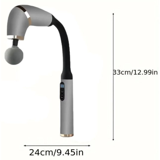 Pistolul electric de masaj muscular cu percutie este, modern, relaxare musculare, recuperarii efort fizic, 4 in 1 capete interschimbabile, masaj profund spate gat, umeri, brate si picioare, NETERRA