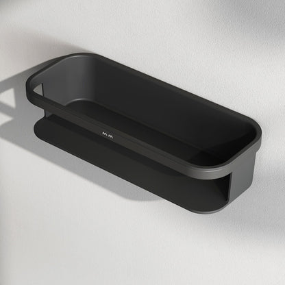 Etajera baie din metal si plastic AM.PM Func A8F53122, finisaj negru mat, un raft, 30 x 12.3 x 7 cm