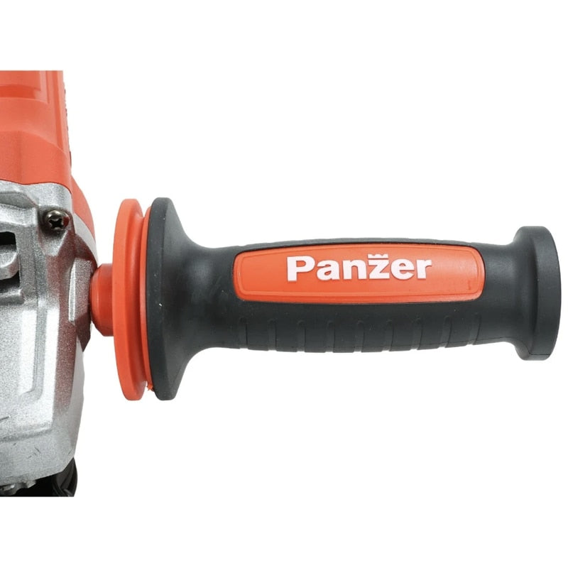 Polizor unghiular Panzer, 1050 W, 11000 rpm, diametru disc 125 mm, include aparatoare, cheie splinturi, maner auxiliar, 1.8 kg, 230 V, M14, Sistem de blocare, Aparatoare, flexibilitate, compact